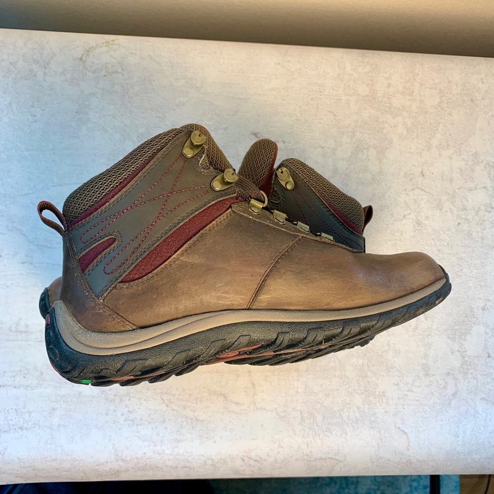 Timberland Norwood Mid Waterproof Hiking Boots Women's 9.5 Brown Leather 9505A - Picture 5 of 10
